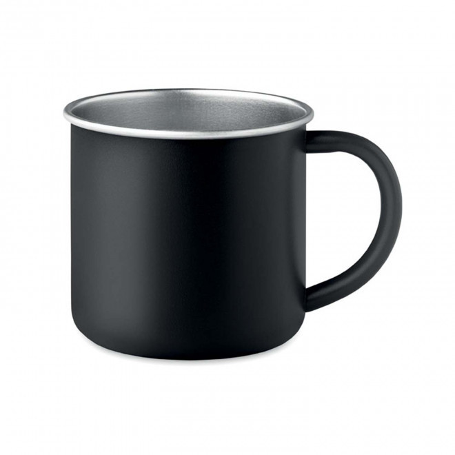 MUG EN INOX RECYCLE PERSONNALISABLE 300 ML 'RAGIA' - noir