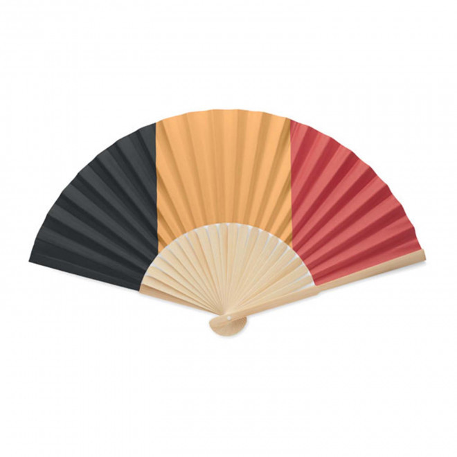 EVENTAIL EN BAMBOU PERSONNALISABLE 'FANNY FLAG' - belgique