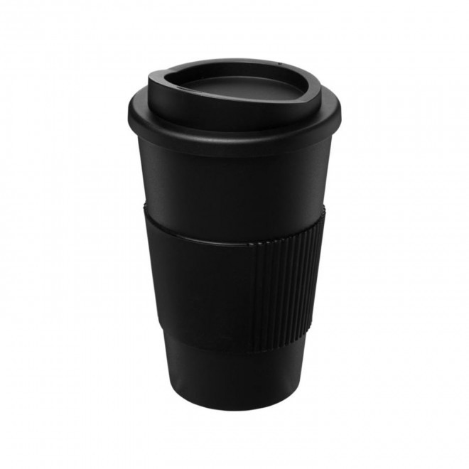 GOBELET ISOTHERME AMERICANO® PERSONNALISABLE 'IBON BANDEAU' - noir