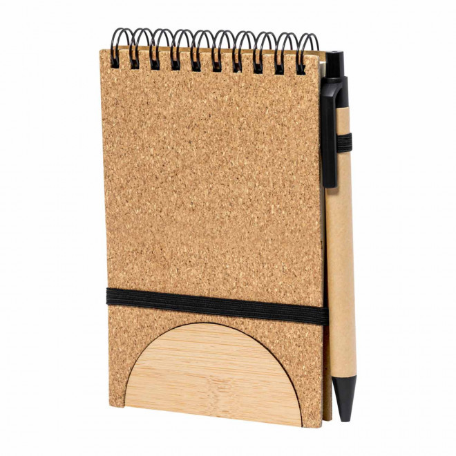 BLOC-NOTES AVEC STYLO PERSONNALISABLE 'TELFON NOTE' - naturel