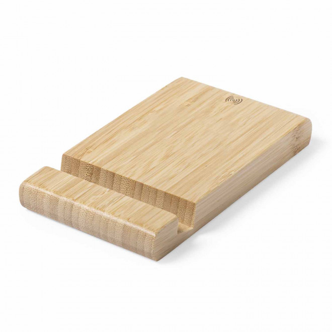 CHARGEUR INDUCTION 15W BAMBOU PERSONNALISABLE 'LEGNO' - bambou