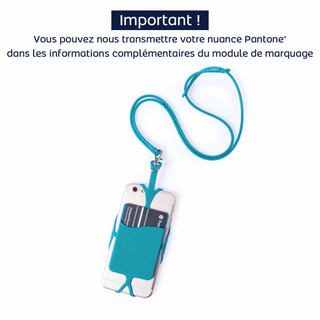 LANYARD TELEPHONE PERSONNALISABLE 'NICOLHIAS PANTONE' - pantone