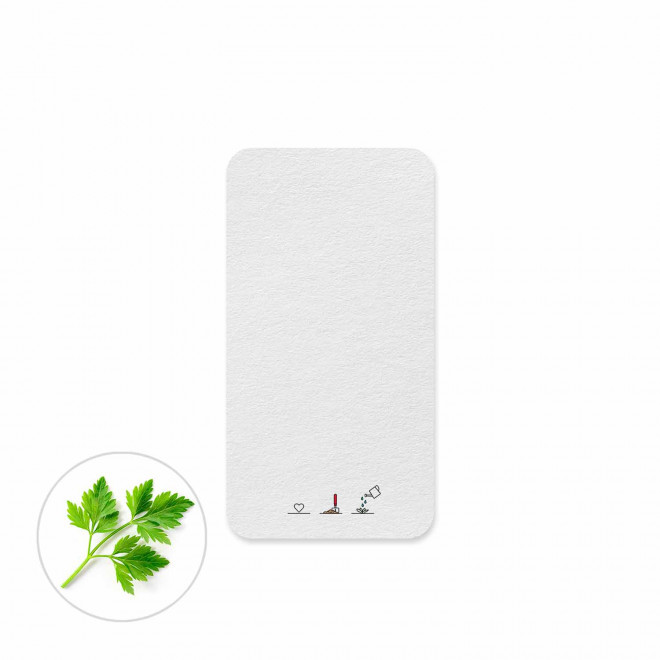 CARTE A PLANTER ENSEMENCEE PERSONNALISABLE 'HORTUS FORME' - persil