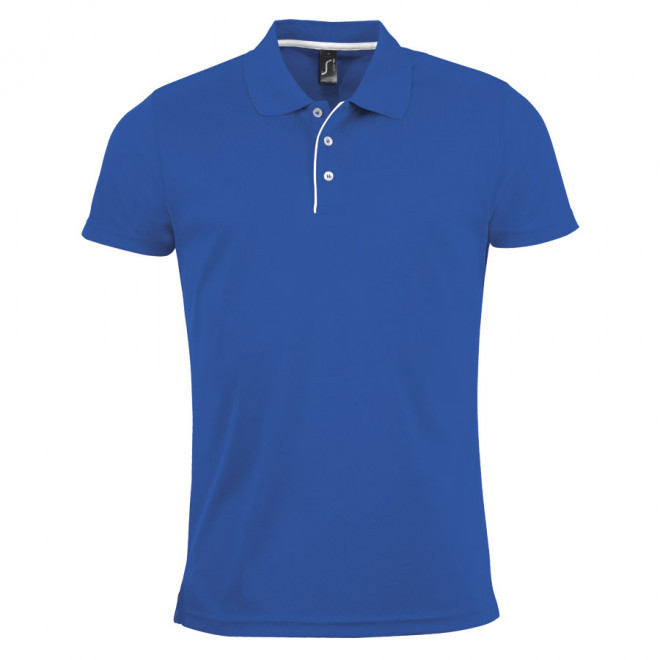 POLO RESPIRANT HOMME 'PERFORMER' 180 GR/M² - bleu royal