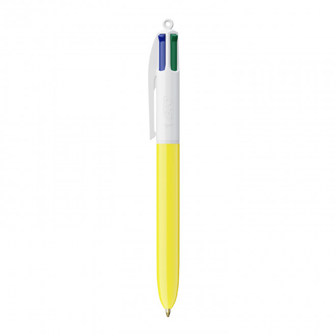 EXPRESS 72H - STYLO 4 COULEURS PERSONNALISÉ BIC® 'CLASSIQUE' - jaune