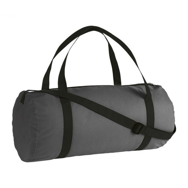 SAC POLOCHON PERSONNALISÉ EN NON-TISSÉ 100 GR/M² 'ORLANDO' - gris moyen/noir