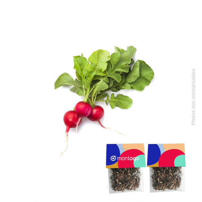 SACHET DE GRAINES PERSONNALISABLE 'SEEDY' - radis