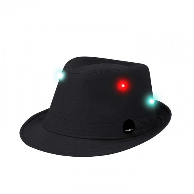CHAPEAU LED PERSONNALISABLE 'DISCO HAT' - noir