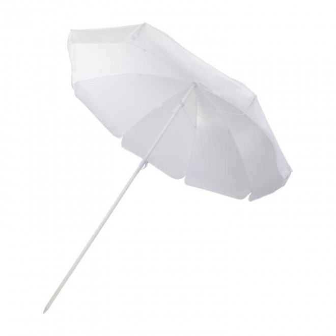 PARASOL DE PLAGE PERSONNALISABLE 'PARISO POLYESTER' - blanc