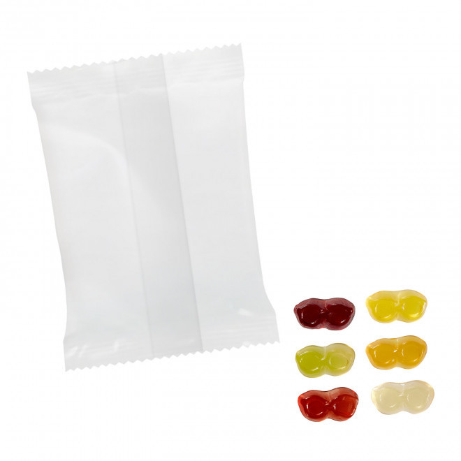 BONBONS GOMME DE FRUITS PERSONNALISABLE 'PIMPY'  - lunettes