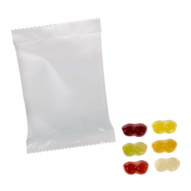 BONBONS GOMME DE FRUITS PERSONNALISABLE 'PIMPY OPAQUE' - lunettes