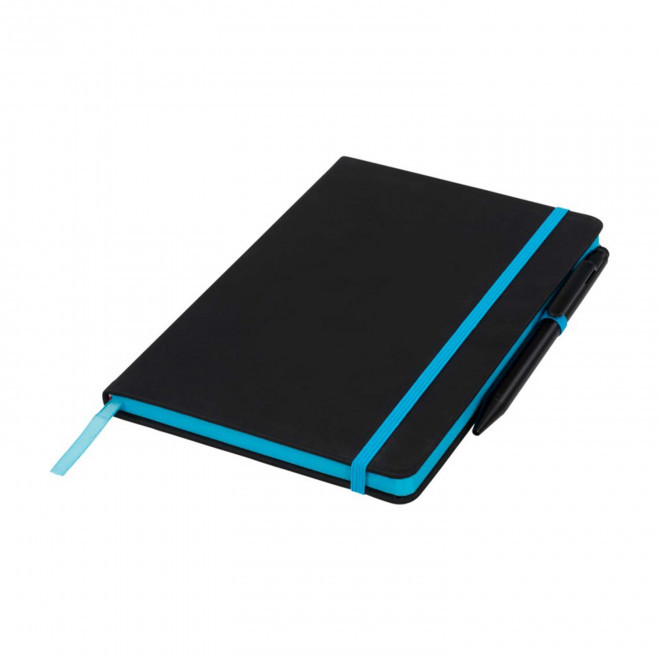 CARNET RIGIDE A5 PERSONNALISABLE 'LEVENTO COLOR STYLE' - bleu