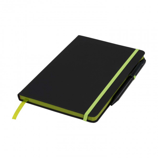 CARNET RIGIDE A5 PERSONNALISABLE 'LEVENTO COLOR STYLE' - citron vert