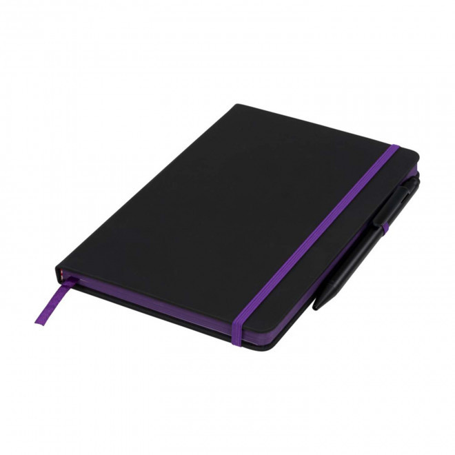 CARNET RIGIDE A5 PERSONNALISABLE 'LEVENTO COLOR STYLE' - violet