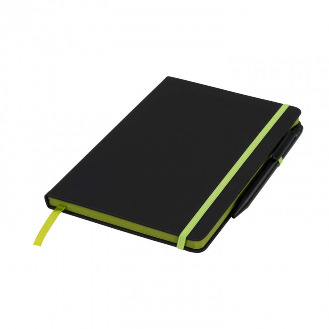 RAPIDE 4J - CARNET RIGIDE A5 PERSONNALISABLE 'LEVENTO COLOR STYLE' - citron vert