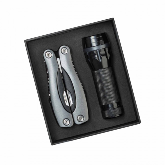 SET DE POCHE MULTIFONCTION PERSONNALISABLE 'RISORZA' - gris