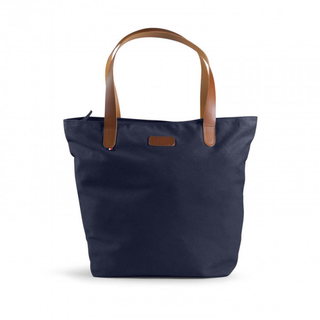SAC CABAS PERSONNALISABLE COTON BIOLOGIQUE MIF 'GAVOTTE' - bleu marine