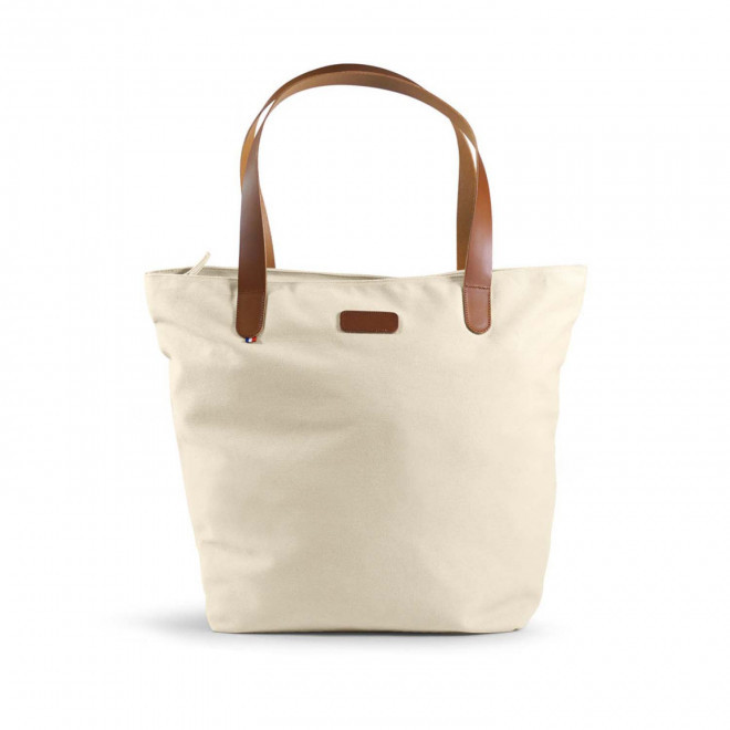 SAC CABAS PERSONNALISABLE COTON BIOLOGIQUE MIF 'GAVOTTE' - naturel