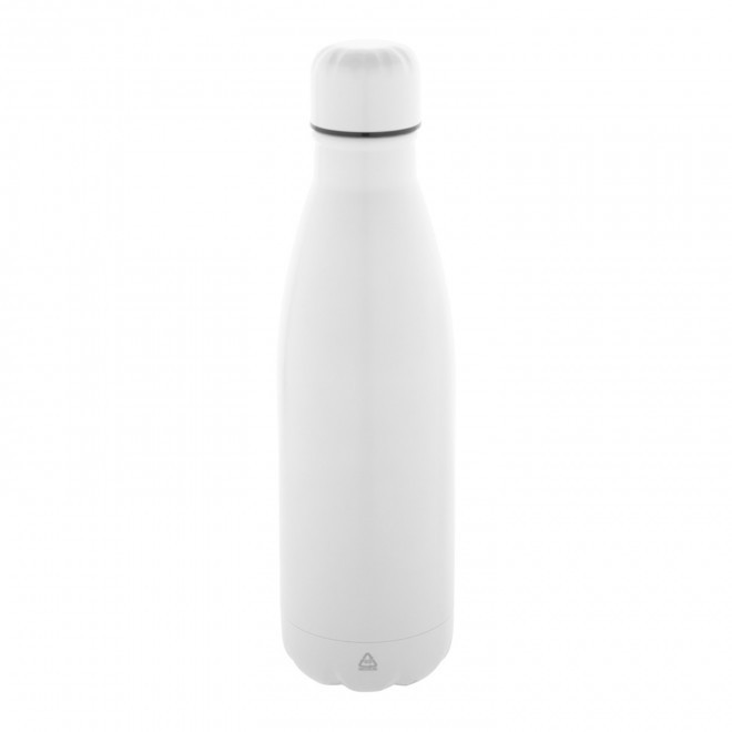 BOUTEILLE ACIER 790 ML PERSONNALISABLE 'BROUDO RECYCLE' - blanc