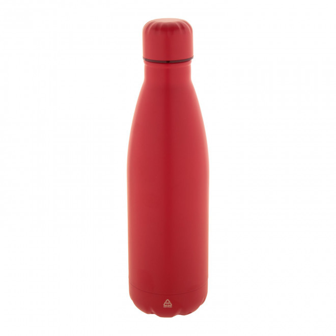 BOUTEILLE ACIER 790 ML PERSONNALISABLE 'BROUDO RECYCLE' - rouge