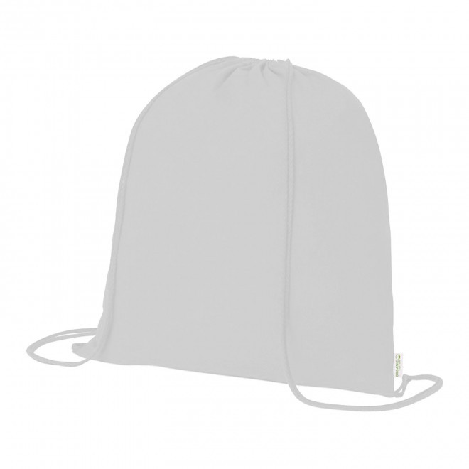 SAC A DOS PERSONNALISABLE CORDELETTES 'RHIDA BIO COULEURS' - blanc