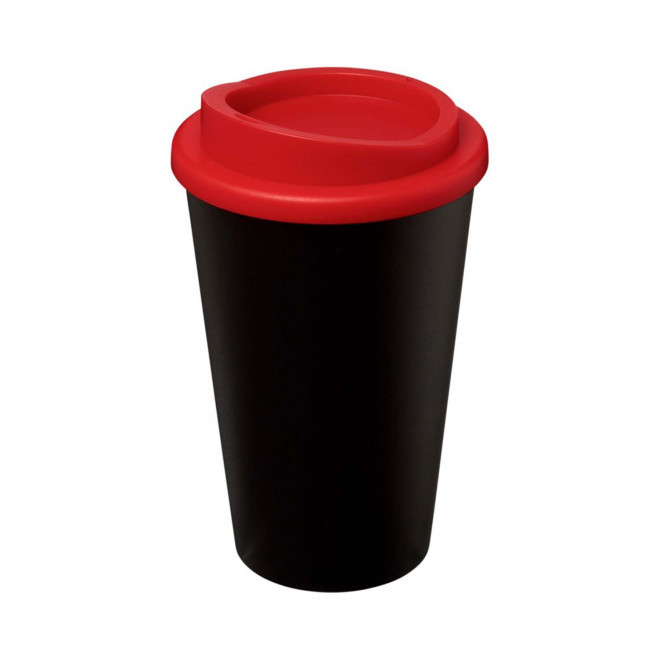 GOBELET ISOTHERME PERSONNALISABLE AMERICANO® 'IBON' - rouge/noir