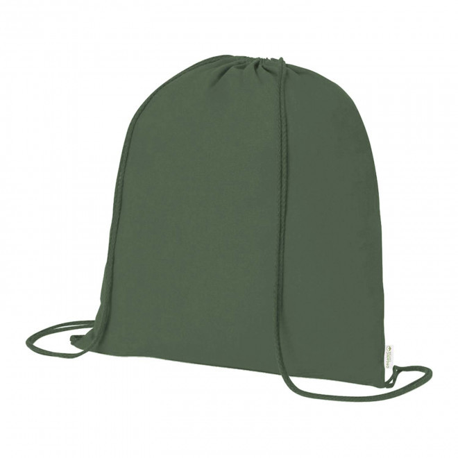 SAC A DOS PERSONNALISABLE CORDELETTES 'RHIDA BIO COULEURS' - vert