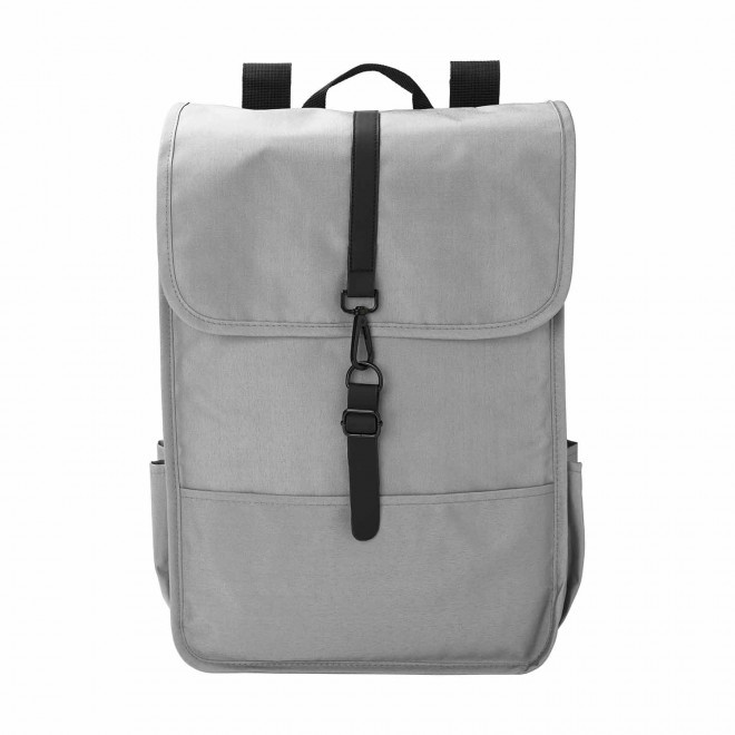 SAC A DOS PERSONNALISABLE EN RPET 'RICKLY' - gris clair