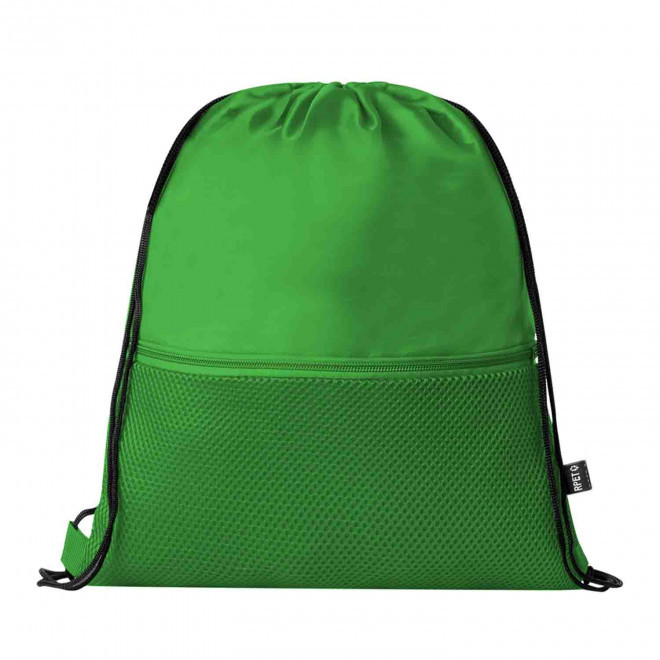 SAC A DOS PERSONNALISABLE CORDELETTE RPET 'NAZU' - vert