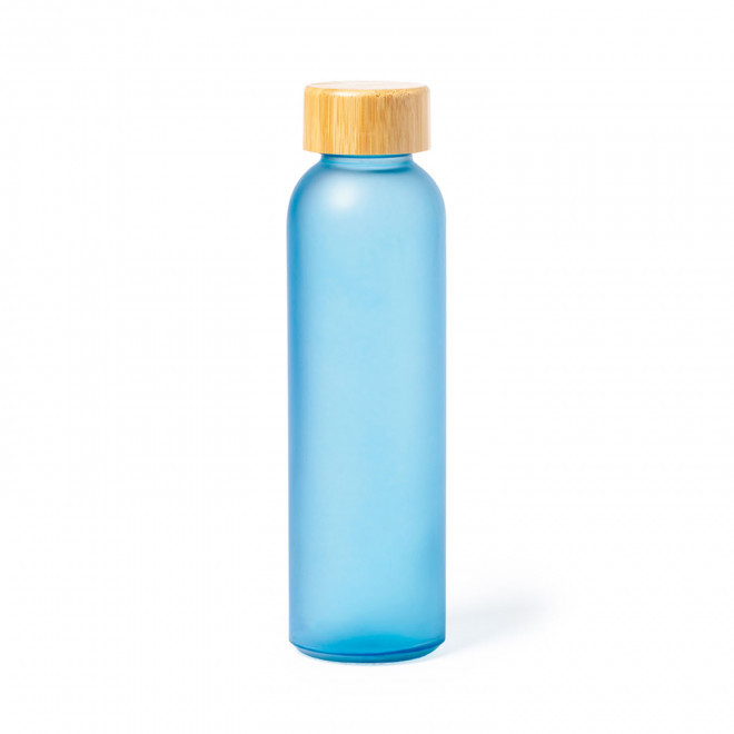 BOUTEILLE EN VERRE PERSONNALISABLE 500 ML 'LODO COLOR' - bleu clair