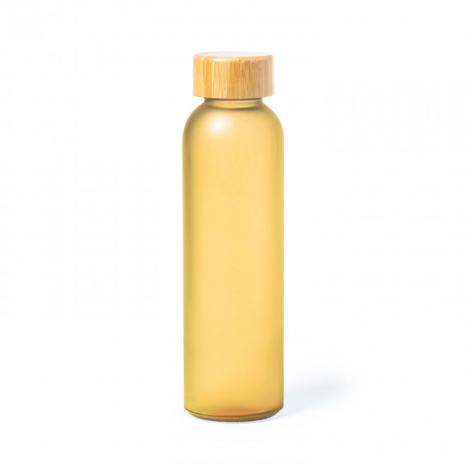BOUTEILLE EN VERRE PERSONNALISABLE 500 ML 'LODO COLOR' - jaune