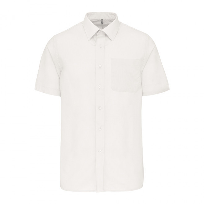 CHEMISE MANCHES COURTES PUBLICITAIRE HOMME 'KARIBAN' - blanc
