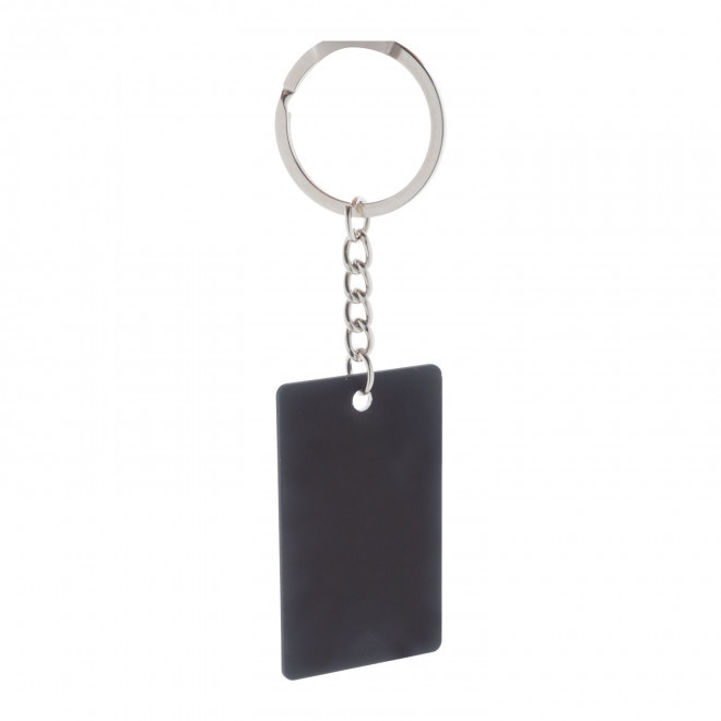 PORTE CLE PERSONNALISABLE ACIER RECYCLE 'MARCELINO' - rectangle