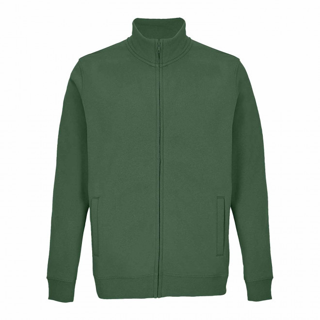 SWEAT ZIPPE PERSONNALISABLE MIXTE 'COOPER' - vert bouteille