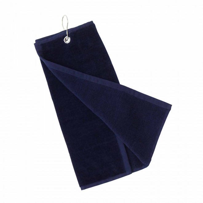 SERVIETTE GOLF PERSONNALISABLE 'GOLOFA COTON' - bleu marine