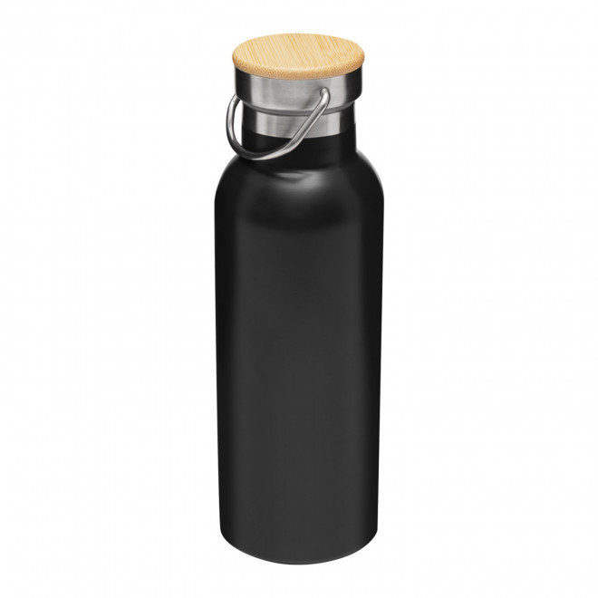 BOUTEILLE ISOTHERME PERSONNALISABLE 500 ML 'HOLLY MATE' - noir