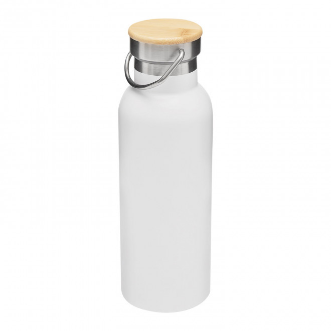 BOUTEILLE ISOTHERME PERSONNALISABLE 500 ML 'HOLLY MATE' - blanc