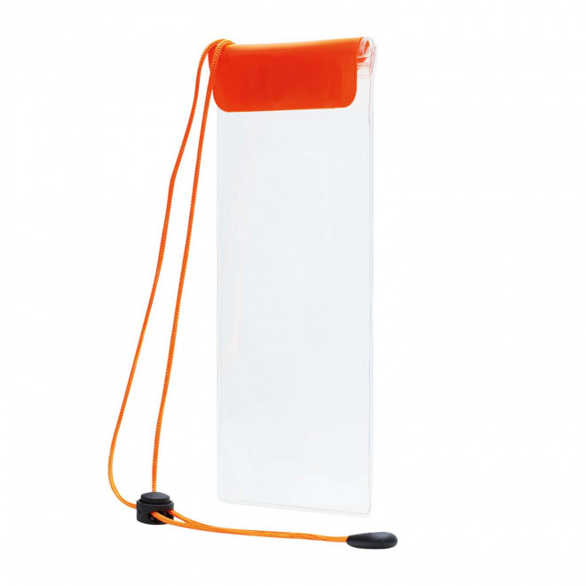 POCHETTE PERSONNALISABLE ETANCHE POUR TELEPHONE 'WATERPRO XL - orange