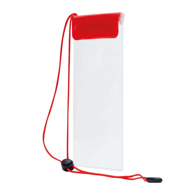 POCHETTE PERSONNALISABLE ETANCHE POUR TELEPHONE 'WATERPRO XL - rouge
