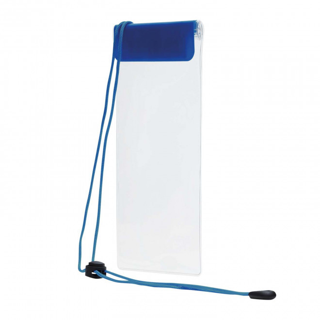 POCHETTE PERSONNALISABLE ETANCHE POUR TELEPHONE 'WATERPRO XL - bleu