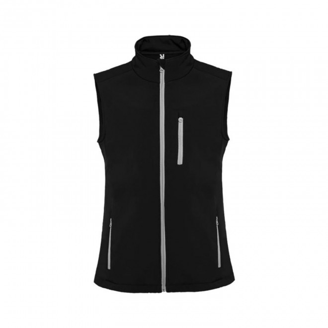 RAPIDE 4J - BODYWARMER SOFTSHELL MIXTE PERSONNALISABLE 'NEVADA' - noir