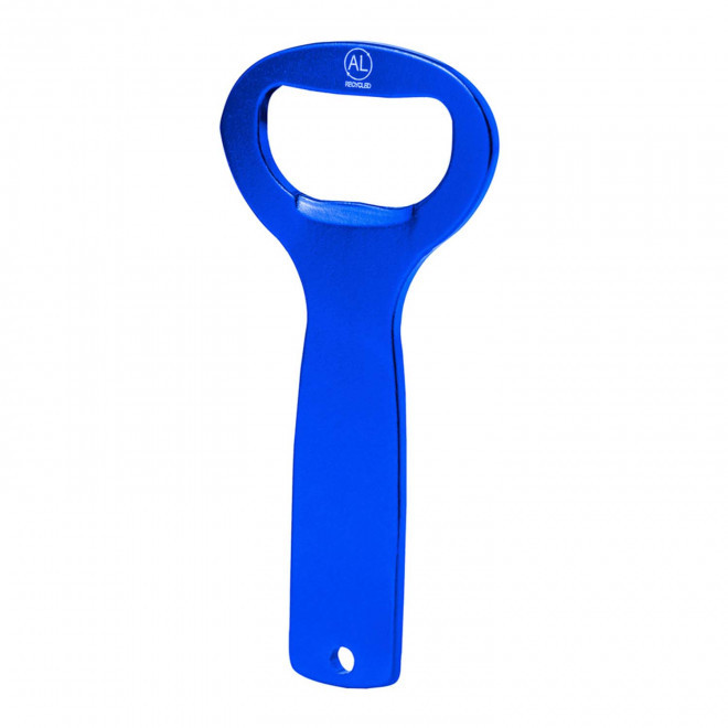 DECAPSULEUR PERSONNALISABLE EN METAL RECYCLE 'DRINKOU'  - bleu