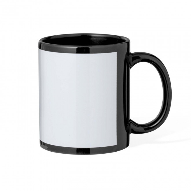 MUG CERAMIQUE PERSONNALISABLE SUBLIMATION 'COLORPOPY' - noir