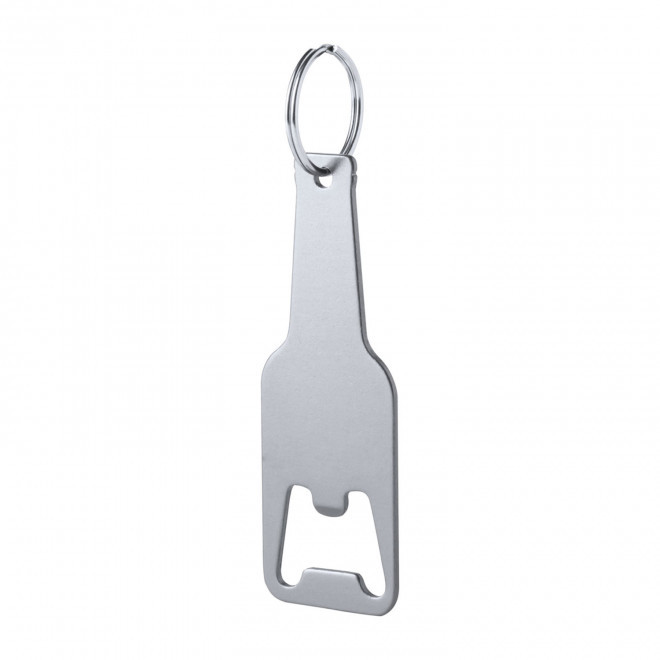 PORTE-CLE DECAPSULEUR PERSONNALISABLE 'BOTELLO' - argenté