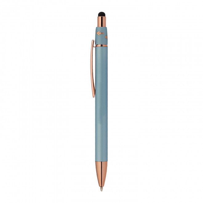 STYLO PERSONNALISABLE ANTI-STRESS 'SOFTLY TOUCH SPINNER' - bleu