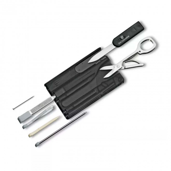 SWISS CARD PERSONNALISABLE 10 FONC  'SWISS CARD CLASSIC' - noir transparent