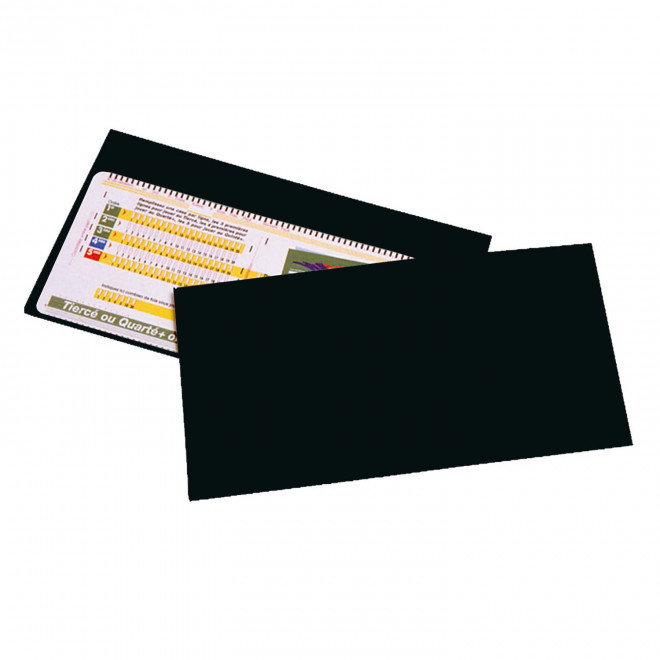 POCHETTE PERSONNALISABLE PMU 1 VOLET 'LUCKY LUCK' - noir