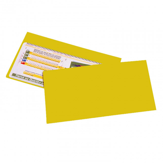 POCHETTE PERSONNALISABLE PMU 1 VOLET 'LUCKY LUCK' - jaune