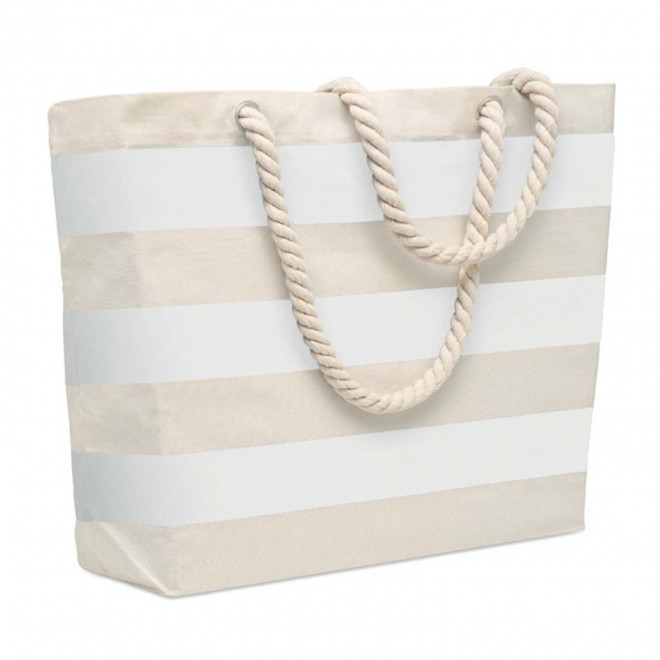 SAC DE PLAGE PERSONNALISABLE EN COTON 'IBIZA COTON' - blanc