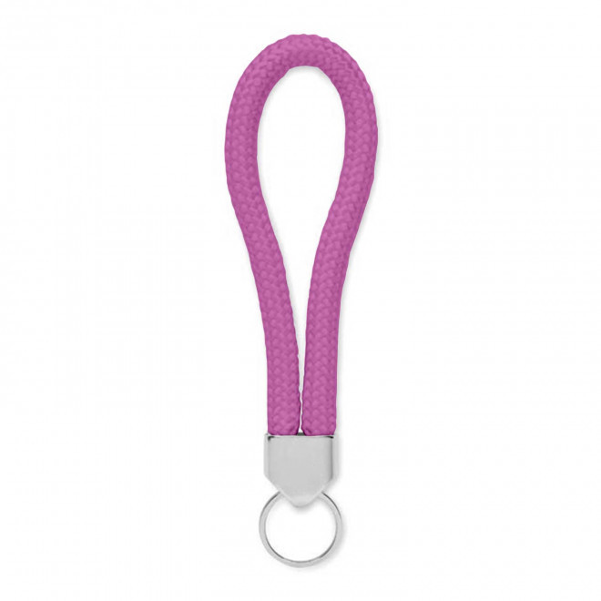 PORTE CLE CORDE PERSONNALISABLE 'KALOU' - rose